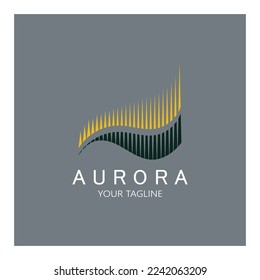 aurora logo design icon illustration vector template