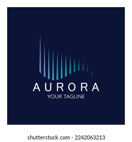 aurora logo design icon illustration vector template