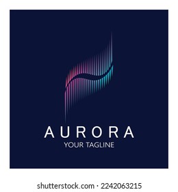 aurora logo design icon illustration vector template