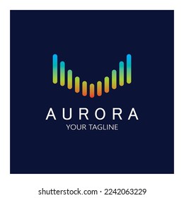 aurora logo design icon illustration vector template
