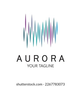 aurora logo design icon illustration vector template