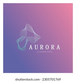 aurora logo design icon illustration vector template
