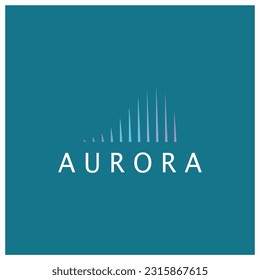 aurora logo design icon illustration vector template
