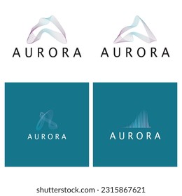 aurora logo design icon illustration vector template