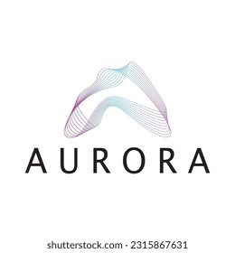 aurora logo design icon illustration vector template