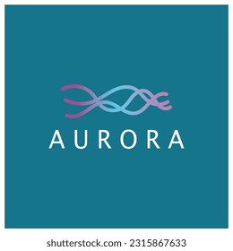 aurora logo design icon illustration vector template