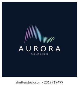 aurora logo design icon illustration vector template