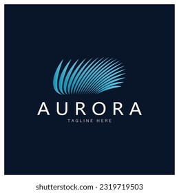 aurora logo design icon illustration vector template