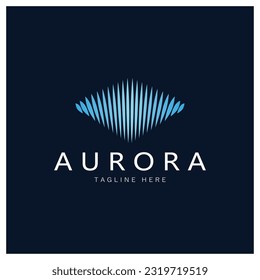 aurora logo design icon illustration vector template