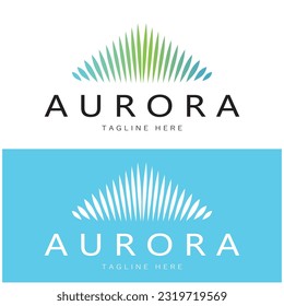 aurora logo design icon illustration vector template