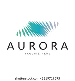 aurora logo design icon illustration vector template