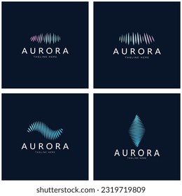 aurora logo design icon illustration vector template