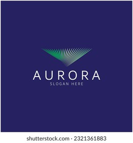 aurora logo design icon illustration vector template