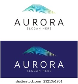 aurora logo design icon illustration vector template