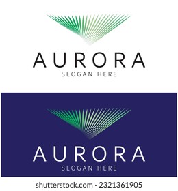 aurora logo design icon illustration vector template