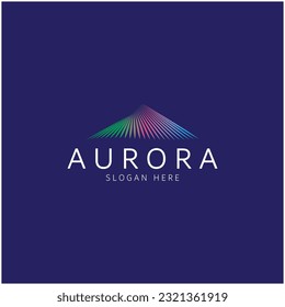 aurora logo design icon illustration vector template