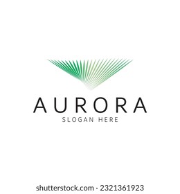 plantilla vectorial del icono de diseño del logotipo de aurora