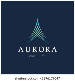 aurora logo design icon illustration vector template