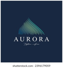 aurora logo design icon illustration vector template