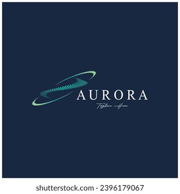 aurora logo design icon illustration vector template