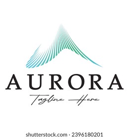 aurora logo design icon illustration vector template