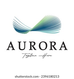 aurora logo design icon illustration vector template