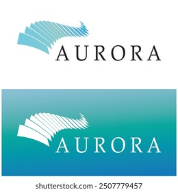 aurora logo design icon illustration vector template