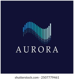 Icono de diseño de logotipo de Aurora Ilustración Vector Plantilla