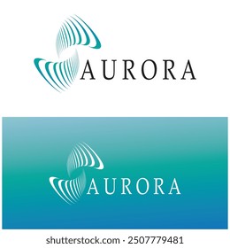aurora logo design icon illustration vector template
