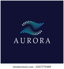 aurora logo design icon illustration vector template