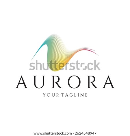 aurora logo design icon illustration vector template