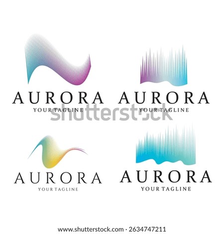 aurora logo design icon illustration vector template