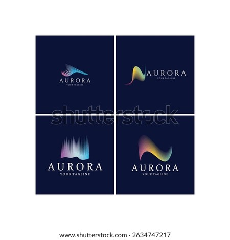 aurora logo design icon illustration vector template