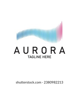 aurora logo  light  sky  astronomy  vector design