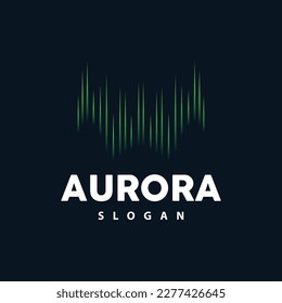 Aurora Logo, Light Wave Vector, Nature Landscape Design, Product Brand Template Illustration Icon