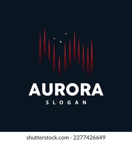 Aurora Logo, Light Wave Vector, Nature Landscape Design, Product Brand Template Illustration Icon