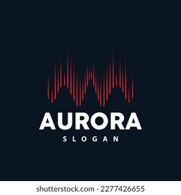 Aurora Logo, Light Wave Vector, Nature Landscape Design, Product Brand Template Illustration Icon