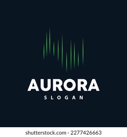 Aurora Logo, Light Wave Vector, Nature Landscape Design, Product Brand Template Illustration Icon