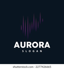 Aurora Logo, Light Wave Vector, Nature Landscape Design, Product Brand Template Illustration Icon