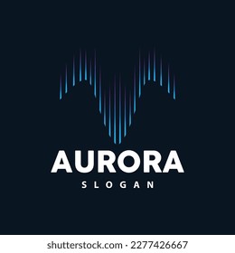 Aurora Logo, Light Wave Vector, Nature Landscape Design, Product Brand Template Illustration Icon