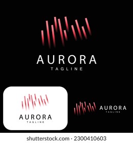 Logotipo Aurora, Diseño Sencillo Y Asombroso Escenario Natural De Aurora, Plantilla De Icono Vector, Ilustración