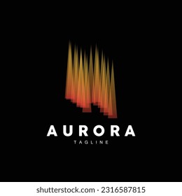 Logotipo Aurora, Diseño Sencillo Y Asombroso Escenario Natural De Aurora, Plantilla De Icono Vector, Ilustración