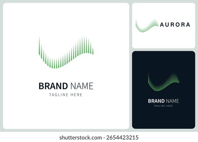 aurora logo simple flat design	
