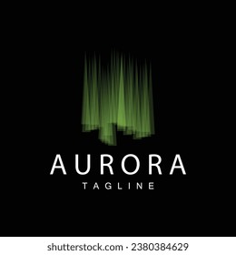 Aurora Logo, Simple Aurora Nature Scenery Design Color Gradation, Vector Icon Template, Illustration