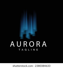 Aurora Logo, Simple Aurora Nature Scenery Design Color Gradation, Vector Icon Template, Illustration