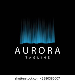 Aurora Logo, Simple Aurora Nature Scenery Design Color Gradation, Vector Icon Template, Illustration