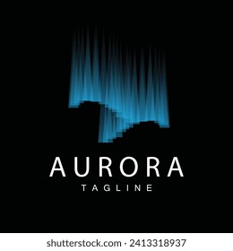 Aurora Logo, Sky Nature Landscape Design, Symbol Vector Illustration Template