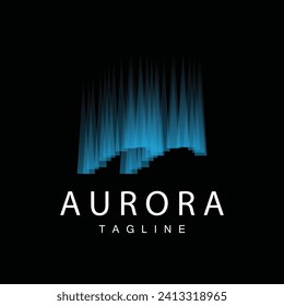 Aurora Logo, Sky Nature Landscape Design, Symbol Vector Illustration Template
