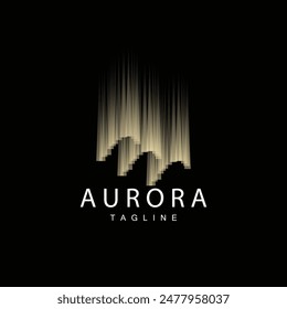 Aurora Logo, Sky Nature Landscape Design, Symbol Vector Illustration Template