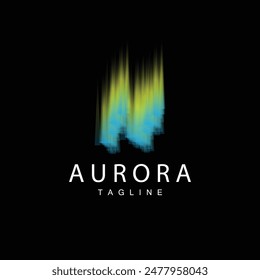Aurora Logo, Sky Nature Landscape Design, Symbol Vector Illustration Template